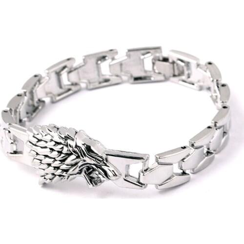 Punk Domineering Men Wolf Wolf Bracelets & Bangles 2021 Fashion Silver Plated Bracelet Men Trend Street Motorcycle Party Jewelry