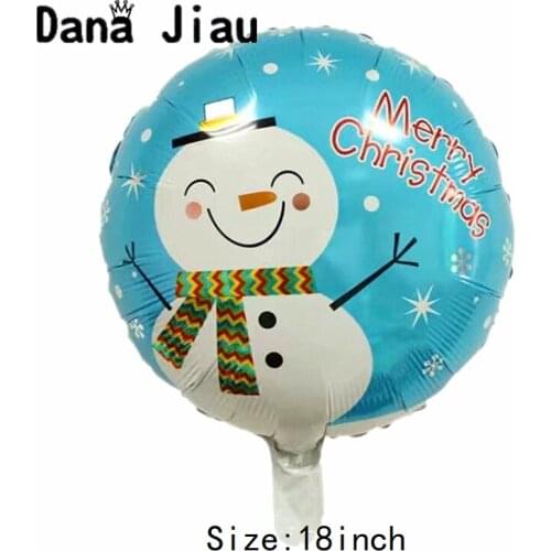 18inch Merry christmas balloons happy year kids gift toy christmas tree snow man DIY party ball Santa Claus