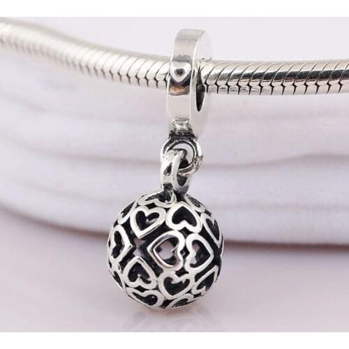 S925 Pendant DIY Jewelry Harmonious Hearts Dangle Charm fit Lady Bracelet Bangle Lady