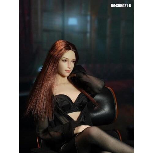 SDH021 1/6 White-skinned Beauty Head Sculpted Ear Interchangeable Type Suitable For 12-inch Doll Accessories