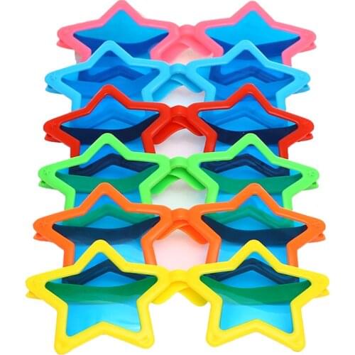 Jumbo Women Men Adults Novelty Eyewear Sunglasses Oversized Lens Halloween Party Cosplay Five-Pointed Star Hip-Hop Sun Glasses