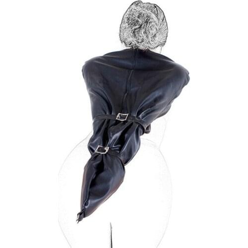 Women Adult Sex Toy Female Sofe Pu Leather Bondage Single Glove Arm Binder Strap W Zipper Hand Shoulder Restraint Harness for