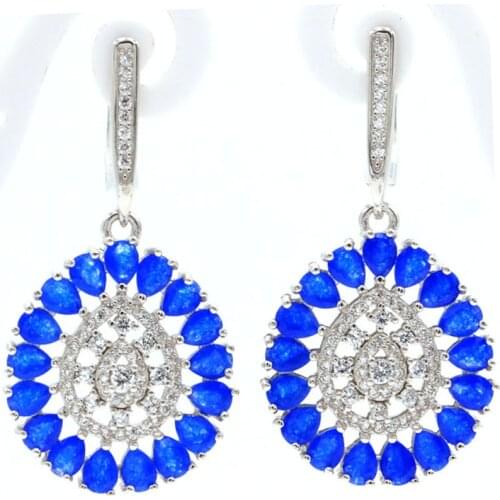 9x9mm Infinity Anniversary 2.9g Created Color Changing Alexandrite Topaz Spinel Zultanite 925 Solid Sterling Silver Earrings