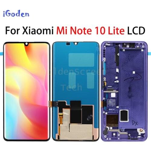 Original For Xiaomi Mi Note 10 Lite LCD Display Touch Screen Digitizer Assembly Replacement For Xiaomi Mi Note 10Lite Display