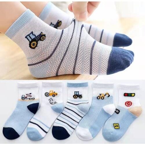 6 Pairs/lot Summer Mesh Socks For Newborns Baby Cute Cartoon Socks For Girls Thin Soft Cotton Boy Child Socks Infants