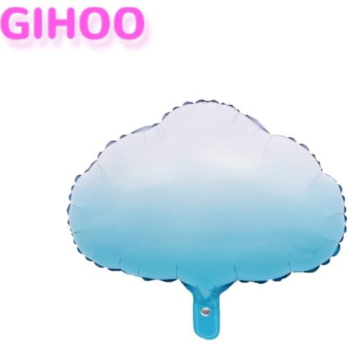 5PCS Blue Gradient Cloud Aluminum Foil Balloon Helium Birthday Party Baby Shower Wedding Anniversary Decorations Party Supplies