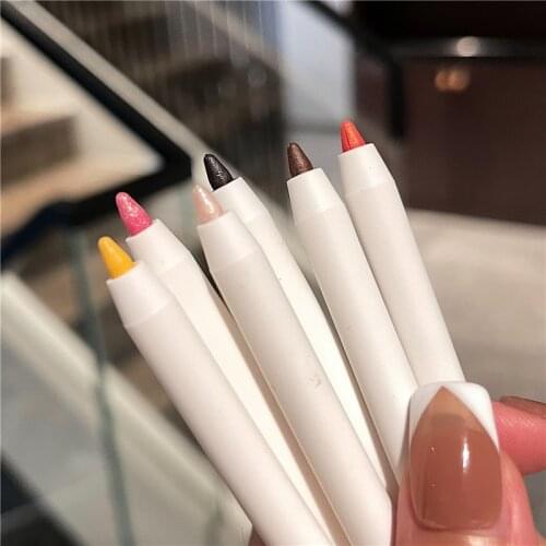 8 Color Shimmer Glitter Eyeshadow Pencil Diamond Metallic Eye Shadow Shiny Makeup Eye Liner Pen Shiny Highlighter Stick Cosmetic