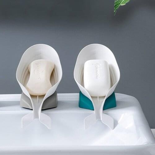 Bathroom Storage Rack Dolphin Shape Soap Box Bathroom Soap Holder Dish Storage Plate Tray Soap Holder Case Bathroom Supplies