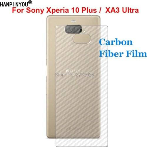 For Sony Xperia 10 Plus / XA3 Ultra 6.5" 3D Anti-fingerprint Carbon Fiber Back Film Rear Screen Protector (Not Tempered Glass)