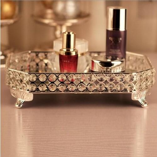 Europe silver plate Fruit plate cake tray snack tray baking home decoration wedding Dessert table decoration Cosmetic storage