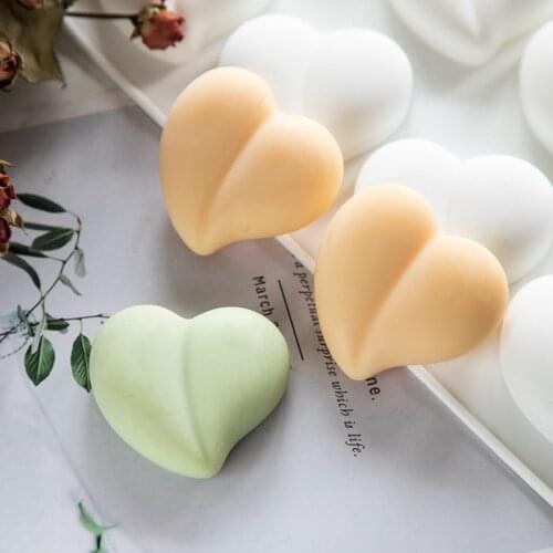 Heart silicone mold for soap candy chocolate heart cake decoration form Mousse Mould bakeware silicone jello pastry baking tool