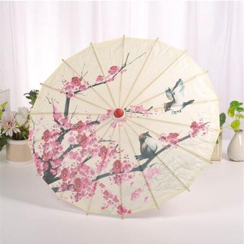 Art Umbrella Chinese Silk Cloth Umbrella Classical Style Decorative Umbrella Oil Paper Painted Parasol Umbrella