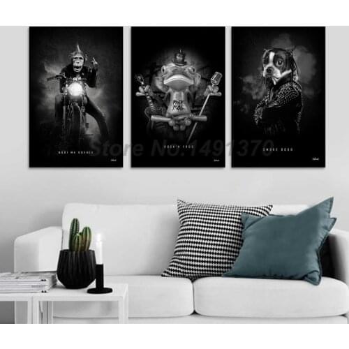Sylvain Binet Painting Sofa King Cat Posters Prints The Lion Animal Abstract Black White Wall Picture Modern Home Decoration