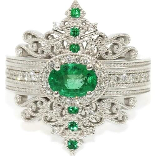 Classic Ladies Silver Color Creative Palace Style Inlaid Zircon Ring Feminine Fashion Banquet Ring Jewlery for Women