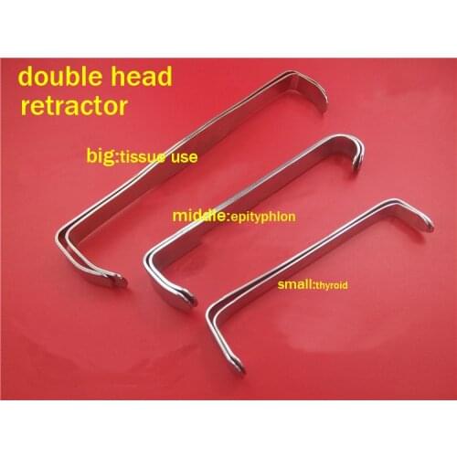 Medical orthopedic double head tissue retractor for thyroid retractor retractor small abdominal muscle tissue appendix part hook