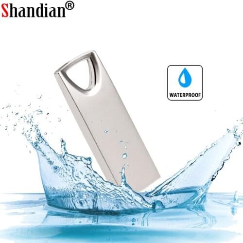 Metal Mini USB 2.0 Flash Drive 4GB 8G 16G 32G 64G 128G Golden Pen Drives Key Chain Memory Stick Real Capacity U Disk Custom LOGO