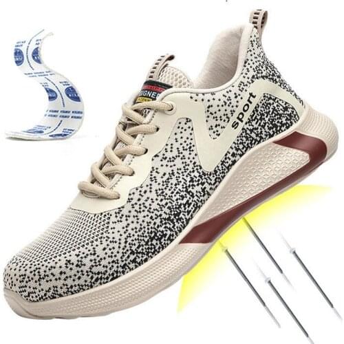 2021 new Indestructible Shoes Men Safety Work Shoes with Steel Toe Cap Puncture-Proof Boots Lightweight Breathable Sneakers