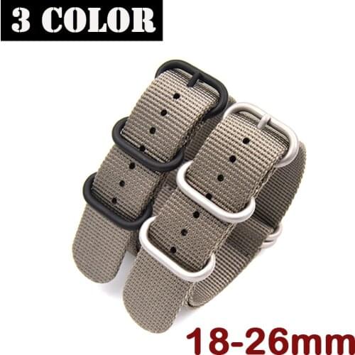 New Woven nylon canvas strap 18MM 19MM 20MM 21MM 22MM 23MM 24MM 26MM Black Green For NATO Sports