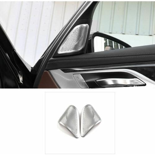For BMW 7 Series G11 G12 2016-2020 Steel Front Stereo Speaker Cover Trim 2pcs Car modification Auto parts