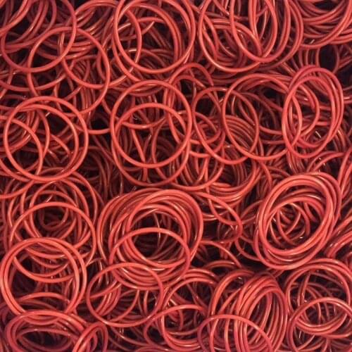 30pcs Food Grade Silicone O-Ring OD 15-80mm Red Sealing Ring Thickness 4mm Waterproof And Insulated