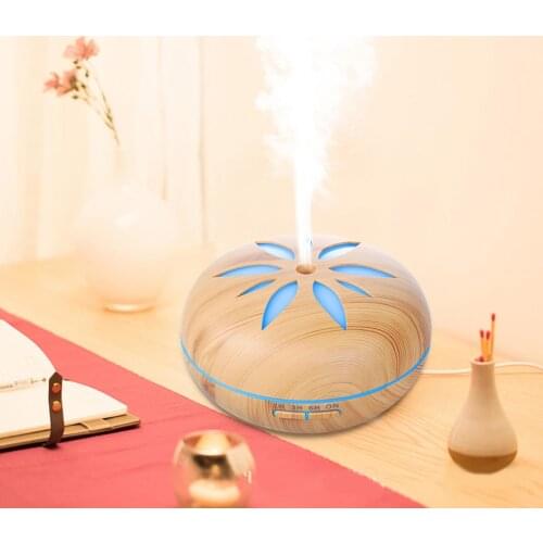 550ml LED Light Ultrasonic Air Humidifier Fogger Mist Diffuser Air Mist Maker Humidifier Remote Control Essential Oil Diffuser
