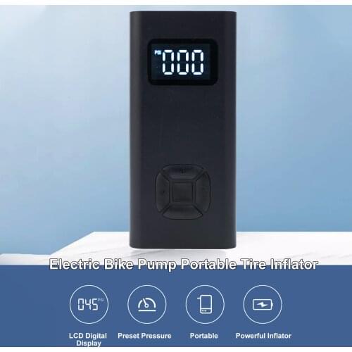 Tire Inflator Air Compressor Digital Pressure Gauge with LEDs Light USB Rechargeable 150PSI Electric Air Pump for Car Bike