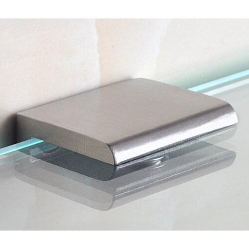 High Quality 304 Stainless steel Clamps Clips For 8-11mm Glass Shelves Support Brackets clamp Wood Acrylic Hardware Accessories