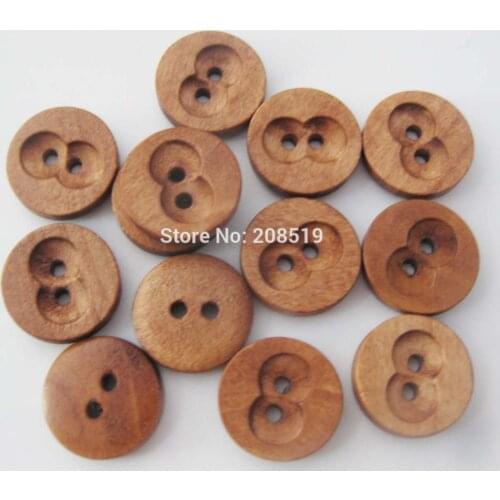 WBNVNW 15MM shirt buttons 100pcs engraved wooden button garment accessories