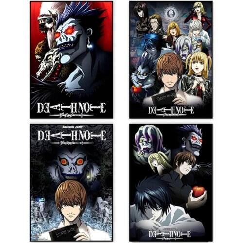 Japanese Animation DEATH NOTE Anime Posters And Prints Classic Canvas Painting Living Room Bar Home Decoration Wall Art Pictures