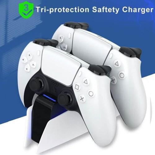 Dual Fast Charger for PS5 Wireless Controller USB 3.1 Type-C Charging Cradle Dock Station for Sony PlayStation5 Joystick Gamepad