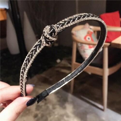 Women Classic Bowknot Hairband Lady Vintage Knotted Headband Korean Headwear