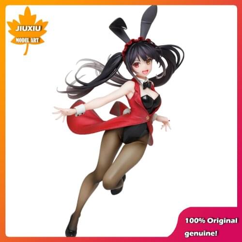 Original genuine DATE A LIVE Tokisaki Kurumi Bunny Girl 20cm Action Figure Anime Figure Model Toys Figure Collection Doll Gift