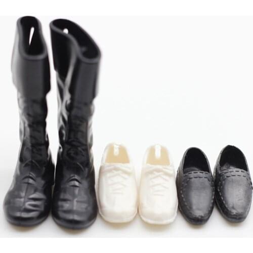 3pair Fashion Doll Shoes For 1/6 Barbies boy friends ken dolls boots et020