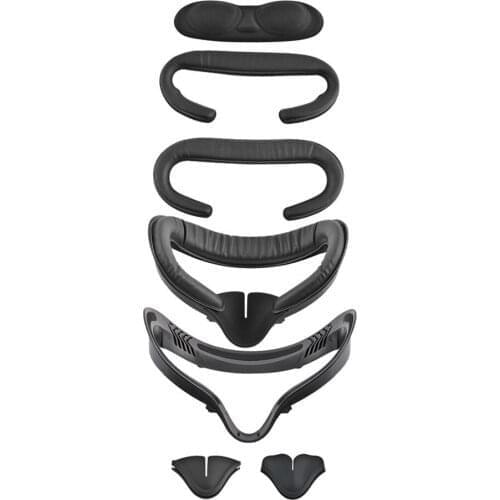 6pcs/set PU Leather Eye Mask Cover Light Blocking Eye Cover Pad For Oculus Quest 2 Virtual Reality Glasses Protective Mat Cover