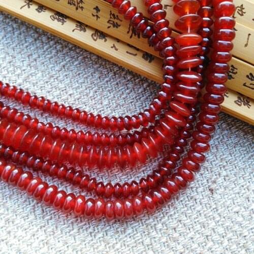 Red Agate Abacus Beads DIY Accessories Loose Handicraft Material Buddha Hand String Star and Moon Diamond