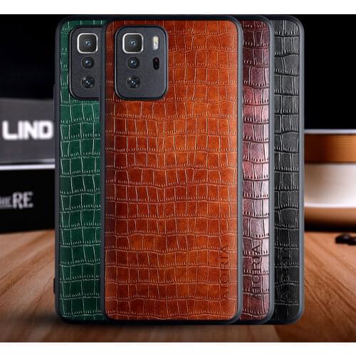 Case for Xiaomi Poco X3 GT 5G luxury crocodile pattern leather soft TPU hard cover for xiaomi poco x3 gt case funda capa cover
