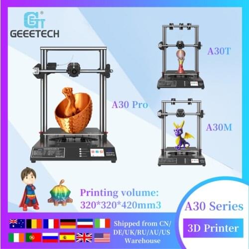 Geeetech A30 Pro, A30M, A30T FDM 3d printer, Mix-color Printing High Precis Atuo-leveling, Large Printing Area 320*320*420mm
