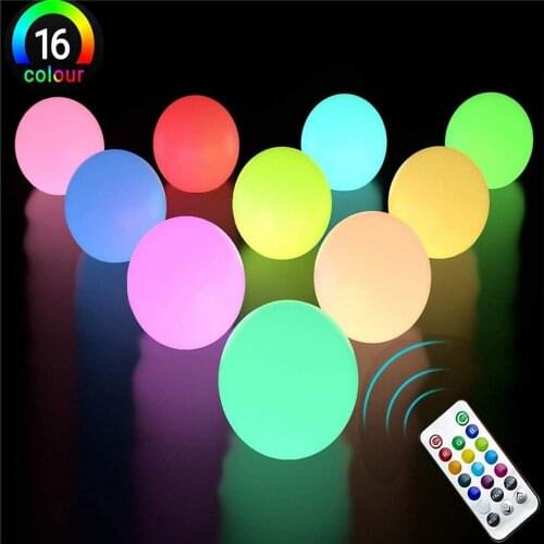 Night Light Sunset Lamp With Remote 3'' RGB Color Changing Ball Lamp Christmas Pendant Garden Lawn Party Decor LED Night lights