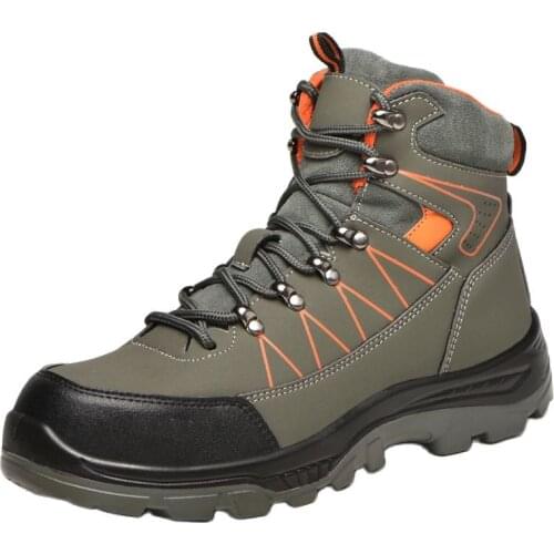 Winter Shoes Men Boots Indestructible Safety Shoes Men Steel Toe Work Sneakers Outdoor Hiking Boots Plush Warm Work Safety Boots