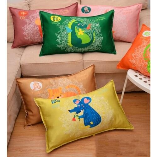 1pc Pure Emulation Silk Satin Pillowcase Single Pillow Cover Multicolor 48*74cm