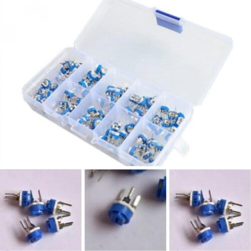 100pcs RM-065 adjustable resistor kit 500R - 1M potentiometer kit