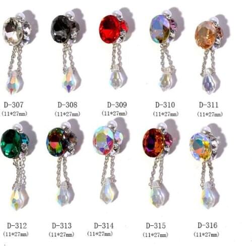 200Pcs/Lot Jewelry Angel Tears Super Flash Pendant Diamond Pearl Nail Chain Pile Drill Rhinestone Decoration HA2268