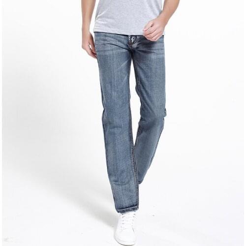 2021 Brand Jeans Retro Nostalgia Straight Denim Jeans Men Plus Size 28-42 Men Long Pants Trousers Classic Biker Jean