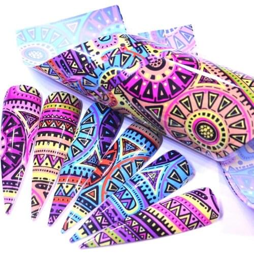 2020 New Nail Foil Polish Stickers Mix Rose Flower Transfer Foil Nails Decal Sliders For Nail Art Decoration Manicure Designs