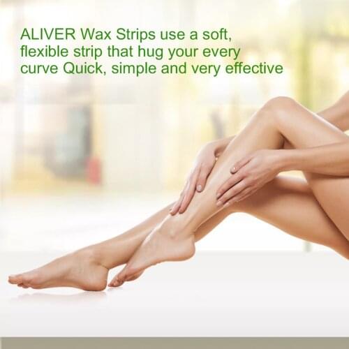 40pcs Professional Summer Swim Hair Removal Sided Cold Wax Strips Paper Sticker Formula For Face/legs Body/bikini/underarm