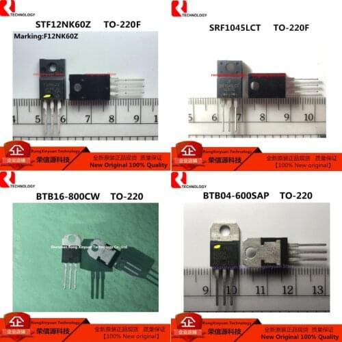 5pcs BTB16-800CW BTB16 BTB16-800CWRG BTB04-600SAP BTB04 BTB04-600SAPRG SRF1045LCT SRF1045 STF12NK60Z F12NK60Z Original New