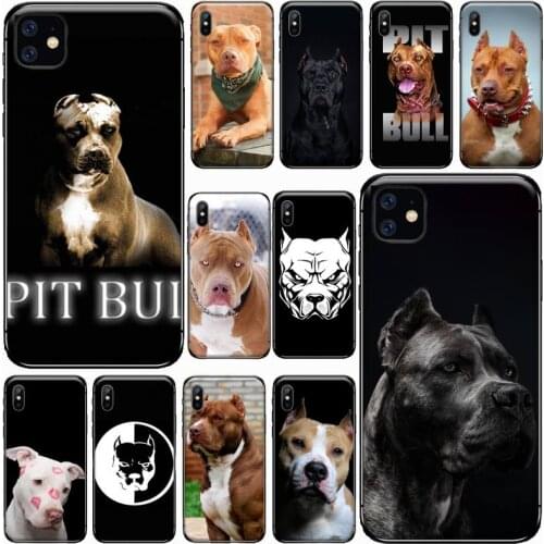 Pit Bull Lovely Dog Pitbull Phone Case for iPhone 11 12 pro XS MAX 8 7 6 6S Plus X 5S SE 2020 XR Luxury brand shell funda coque