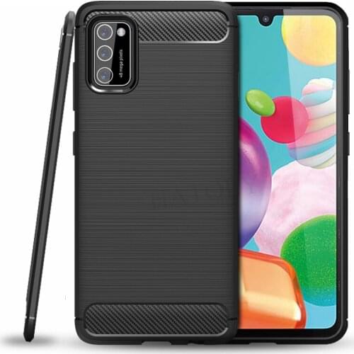 For Samsung Galaxy A41 Case Soft Silicone Back Cover For Samsung A41 Carbon Fiber Shockproof Bumper Phone Case For Samsung A41