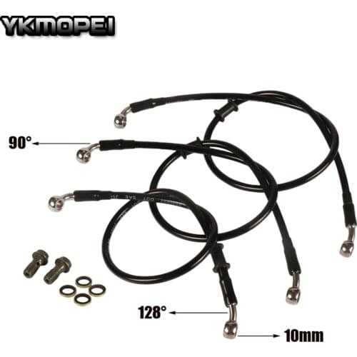 Black Motorcycle 500mm 600mm 700mm 800mm Braided Steel Hydraulic Brake Clutch Radiator Oil Cooler Hose Line Pipe Tube