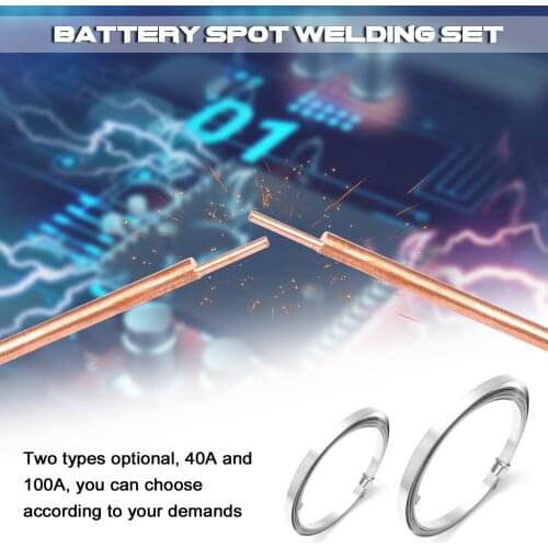 NY-D01 Battery Spot Welding Tool Set Digital Display Control Board with Welding Pen 9V Transformer and Metal Foot Pedal 40A/100A